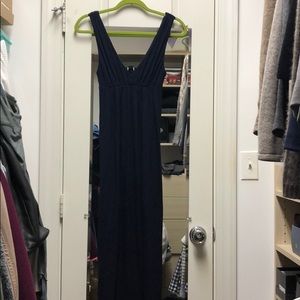 Long J.Crew Factory Navy Dress